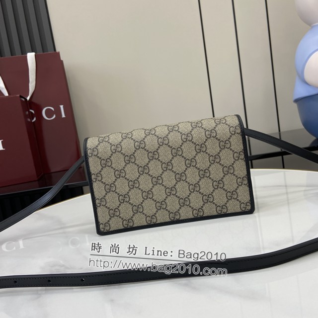 Gucci專櫃古馳最新款Emblem系列超迷你肩背包斜挎女包 jh2401型號：820688